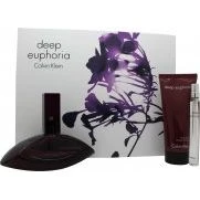 Calvin Klein Euphoria Gift Set 100 Ml EDP + 10 Ml Rollerball EDP + 200 Ml Body Lotion Donna