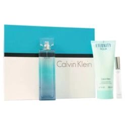 Calvin Klein Eternity Aqua Confezione Regalo 100 Ml EDP Spray + 10 Ml EDP + 200 Ml Lozione Corpo Donna