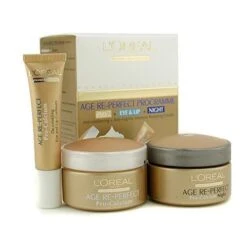 L'Oreal Age Re-Perfect Programme Confezione Regalo 50 Ml Crema Giorno + 15 Ml Crema Occhi E Labbra + 50 Ml Crema Notte