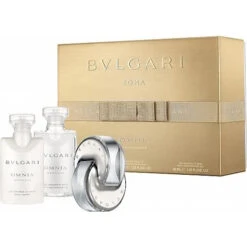 Bulgari Omnia Crystalline Confezione Regalo 40 Ml EDT Spray + 40 Ml Lozione Corpo + 40 Ml Bagnoschiuma & Gel Doccia Donna