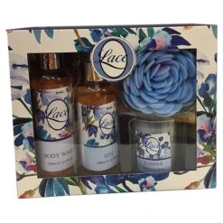 Taylor Of London Lace Idea Regalo Donna Profumo 100 Ml + Bagnoschiuma 100 Ml + Candela + Spugna