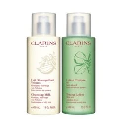 Clarins Detergenza Duo Demaquillant Peaux Mixtes Ou Grasses Confezione Detergente Viso 400 Ml