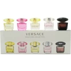 Versace Mini Set Mini Profumi Donna Da 5 Ml Crystal Noir + Bright Crystal Absolu + Bright Crystal + Yellow Diamond