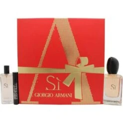 Giorgio Armani Sì Confezione Regalo 50 Ml EDP + 15 Ml EDP + 2 Ml Eyes To Kill Mascara Donna