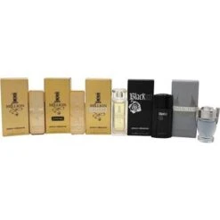 Paco Rabanne Miniatures Confezione Regalo 5 Ml 1 Million EDT + 5 Ml 1 Million Prive EDP + 5 Ml Invictus EDT + 5 Ml Invictus Intense EDT + 5 Ml Black XS EDT Uomo
