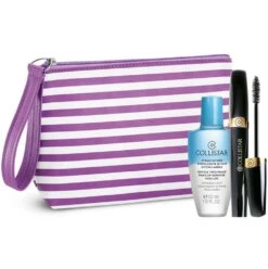 Collistar Kit Supermascara Tridimensionale Extra Nero + Struccatore Addolcente Bi-fase Occhi/labbra + Pochette Fashion