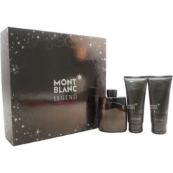 Mont Blanc Legend Intense Confezione Regalo 100 Ml Edt + 100 Ml Balsamo Dopobarba + 100 Ml Gel Doccia Uomo