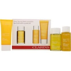 Clarins Spa Break Confezione Regalo 100 Ml Olio Tonico Per Il Corpo + 100 Ml Bagnoschiuma Tonico Concentrato + 100 Ml Balsamo Tonico Per Il Corpo