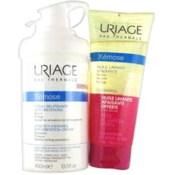 Uriage Xemose Set Regalo 400 Ml Lipid-Replenishing Crema Anti-Irritazioni + 200 Ml Olio Detergente Lenitivo
