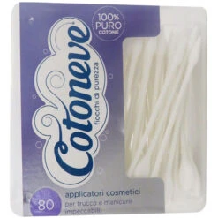 COTONEVE Applicatori Cosmetici 100% Puro Cotone 80pz
