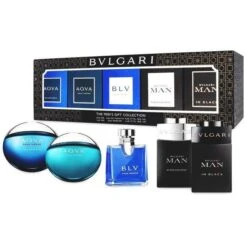 Bulgari The Men's Gift Collection Confezione Regalo Miniature 5 Ml Aqua Pour Homme Atlantique Edt + 5 Ml Aqua Pour Homme Edt + 5 Ml Man In Black Edp + 5 Ml Man Black Cologne Uomo