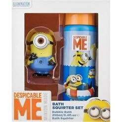 Minions Confezione Regalo 250 Ml Bagnoschiuma + Giochino Spruzza Acqua