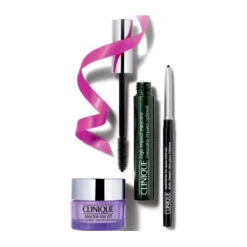 Clinique High Impact Mascara Mascara Volume Immediato Colore Intenso Confezione Mascara Black + 15 Ml Struccante Viso + Matita Occhi