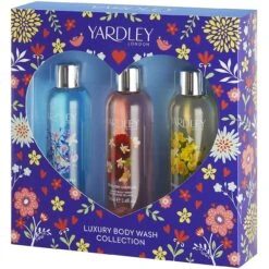 Yardley Body Wash Christmas Confezione Regalo 100 Ml English Bluebell Bagnodoccia + 100 Ml English Dahlia Bagnodoccia + 100 Ml English Freesia Bagnodoccia Donna