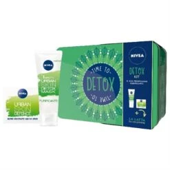 NIVEA DETOX KIT URBAN SKIN COFANETTO REGALO CREMA GIORNO DEFENCE 50ml + MASK DETOX 75ml