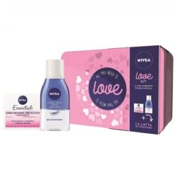 NIVEA LOVE KIT COFANETTO REGALO IDRATAZIONE INTENSA 50ml + STRUCCANTE OCCHI BIFASICO 125ml