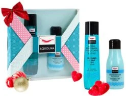 AQUOLINA KIT BLU WINDOW SUGAR ZUCCHERO A VELO CONFEZIONE REGALO Acqua Profumata Corpo 150ml + Bagno Doccia 125ml