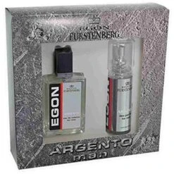 Egon Furstenberg Argento Confezione Regalo 100 Ml Edt + 100 Ml Deodorante Spray Profumato Uomo