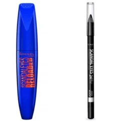 RIMMEL SCANDALEYES WATERPROOF MASCARA RELOADED + MATITA KOHL COLORE 001 NERO