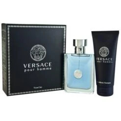 Versace Homme Confezione Regalo 100 Ml Edt + 100 Ml Bagnoschiuma E Shampoo Uomo