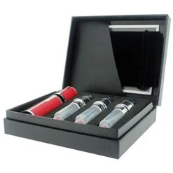 Travalo HD Elegance In Red Confezione Regalo 3 X 5 Ml Nebulizzatori Ricaricabili + Custodia Spray Da Viaggio Rosso