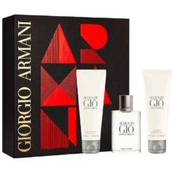 Giorgio Armani Acqua Di Gio Confezione Regalo 50 Ml Edt + 50 Ml Gel Doccia + 75 Ml Balsamo Dopobarba Uomo
